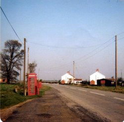 View from Parish Hall looking towards council houses, Brothertoft,  circa 1979/80 - 