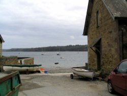 The Helford River at the tiny village of Durgan, near Glendurgan Garden, Cornwall.