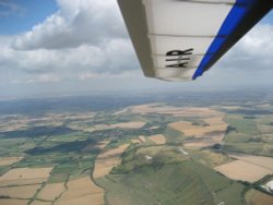 The White Horse at Westbury, Wiltshire, from my Hang Glider at about 3000ft Wallpaper