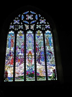 Stained glass window. St Thomas's Church, Winchelsea.