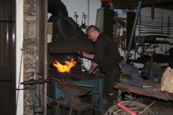 The Blacksmith at work  THORTERGILL FORGE, 
Thortergill in Weardale