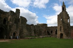 The Courtyard Warkworth Castle, Warkworth      Northumberland Wallpaper