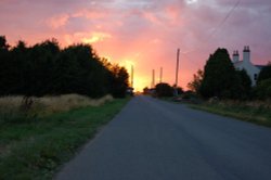 A beautiful summer sunset between Boston & Sibsey, Lincolnshire Wallpaper