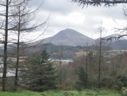 Moel Hebog, seen on the assent of Mynydd Mawr. Wallpaper