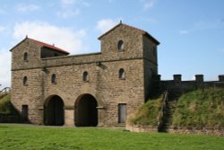 Interior view of the Roman Fort gatehouse @ South Shields Wallpaper