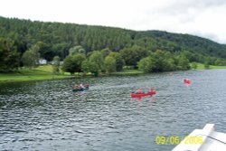 Having a good time on Lake Windermere, in September 2006
