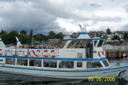 Very enjoyable boat ride, great scenery, on Lake Windermere, in the Lake district. Wallpaper