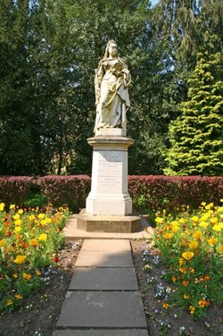 The Statue of Queen Victoria in the Abbey Grounds, Abingdon, Oxfordshire. - 