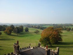 Village of Capernwray, view from the top of the tower at Capernwray Hall Wallpaper