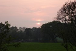 Sunset at Capernwray Hall, Capernwray Wallpaper