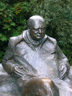 Statue of Sir Winston Churchill, in the grounds of Chartwell, Kent