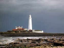 St. Mary's Lighthouse, Whitley Bay, Tyne & Wear. Wallpaper