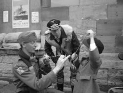 A WW2 Event at Pickering, North Yorkshire, pictured are Pikey, Hermann The German Airman & George. Wallpaper