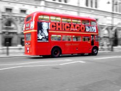 Routemaster bus travelling east along The Strand towards the City of London Wallpaper