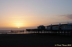 Pier at Sunset. Lytham St Anne's, Lancashire. Taken By David Thomas Early 2004 Wallpaper