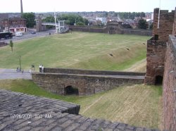 Looking out the top of the castle. Carlisle Castle, Cumbria Wallpaper