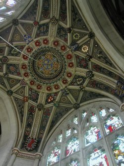 The tower ceiling in Kempsford Parish Church, Gloucestershire