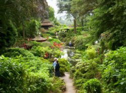 Compton Acres, Japanese garden, Poole, Dorset. Wallpaper