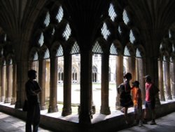 Canterbury Cathedral. August 2006. The cloisters. Wallpaper