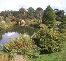 One of the lakes at Sandringham House, Norfolk. The Royal residence in West Norfolk Wallpaper