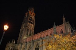 This image is of St Botolph's Church in Boston taken one cold rainy evening in November Wallpaper