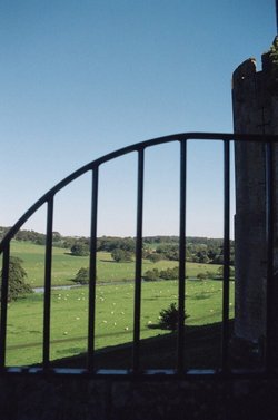 View from on top of Alnwick Castle, Northumberland
