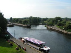 A picture taken from Newark Castle overlooking the river one fine summers day Wallpaper