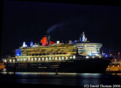 Night Time picture taken in November With D80 of Queen Mary 2 @ Southampton, UK Wallpaper