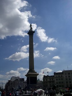 Nelsons Column in Trafalgar Square.