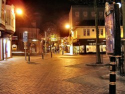 View from Beeston square looking towards Beeston High Road, Beeston, Nottinghamshire. Wallpaper