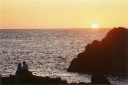 Sunset at Grandes Rocques, Guernsey, Channel Islands Wallpaper