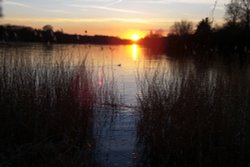 Sunset...Virginia Water lake, Surrey