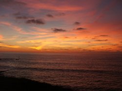 Sunset over Crooklets Beach, Bude, Cornwall Wallpaper