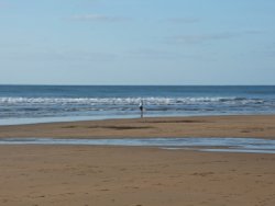 Time to think at Crooklets Beach Wallpaper