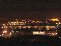A view of Mansfield by night from Berry Hill Hill. Wallpaper