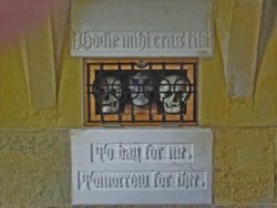 Hickleton Church - nr Doncaster - the inscription says - TODAY FOR ME  - TOMMORROW FOR THEE