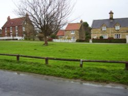 The village green in Coneysthorpe, North Yorkshire