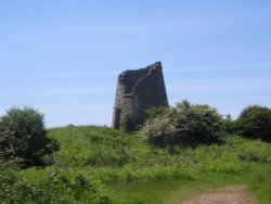 The old windmill, Hodbarrow point, Millom, Cumbria Wallpaper