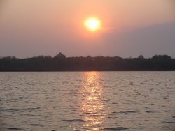 Sunset over Hodbarrow 'The Hollow', Millom, Cumbria Wallpaper