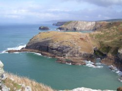 view from Tintagel Castle, Cornwall Wallpaper