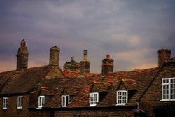 Cottage Roofs in Brill, Buckinghamshire Wallpaper