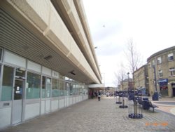 Alongside Huddersfield Bus Station looking on Upperhead Row Wallpaper