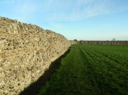 The wall of Burgh Castle Roman Fort, Burgh Castle, Norfolk Wallpaper