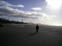 The beach at Blackpool Wallpaper
