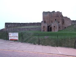 Tynemouth priory on a cold January evening Wallpaper