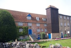 The old Wilton carpet factory, in Wiltshire, now a shopping complex - 2006.