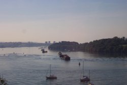 Looking from Polruan over to Fowey, Cornwall. Wallpaper