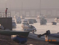 Evening mist, Shaldon, Devon. Wallpaper