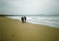Beach at Primrose Valley Holiday Park, Filey, North Yorkshire. Wallpaper