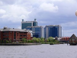 Salford Quays, Salford, Greater Manchester. Wallpaper